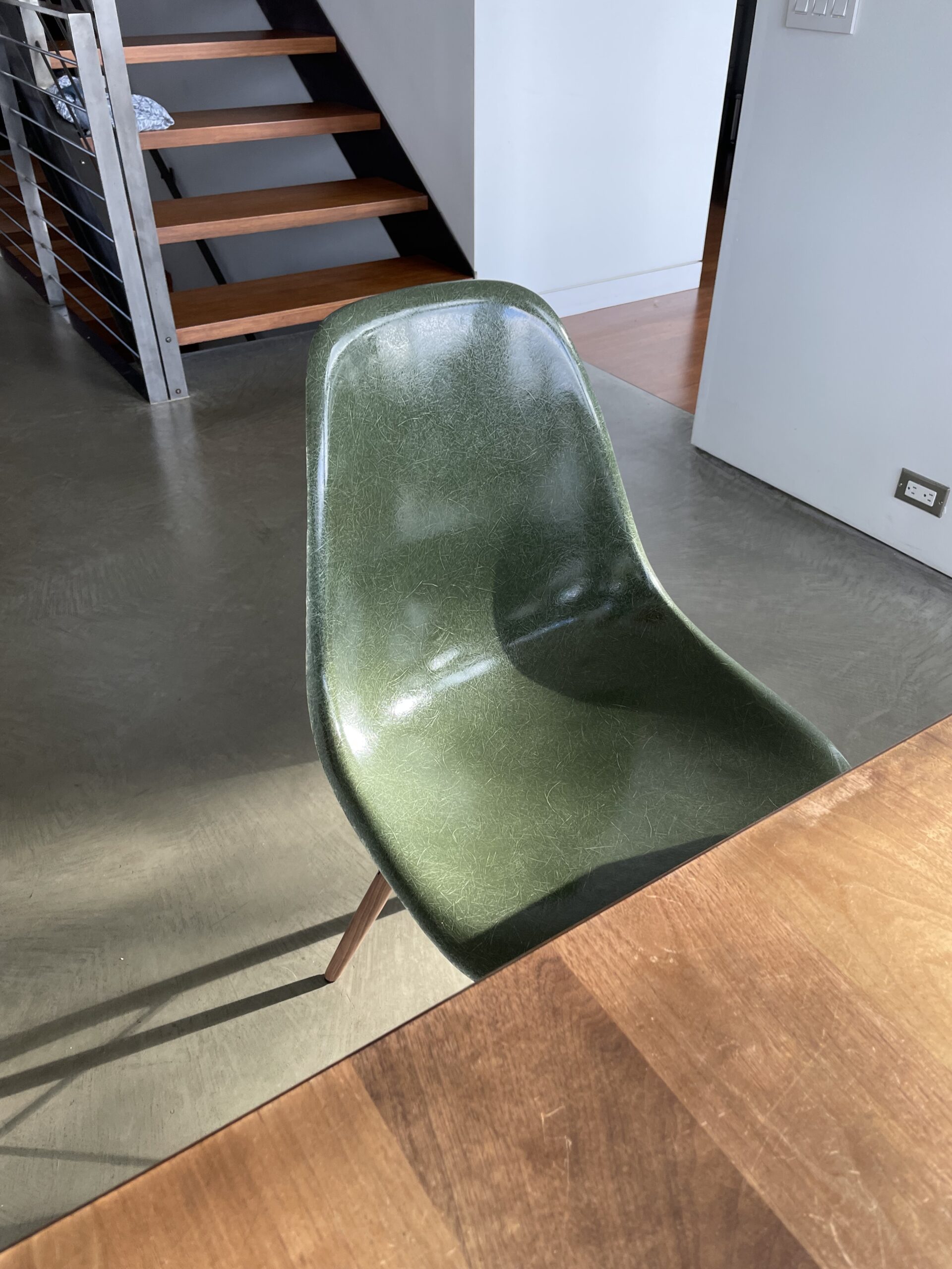Olive Green Eames Shell Chair