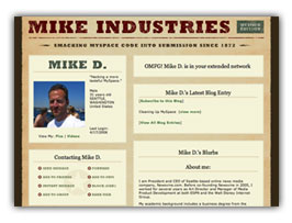 Hacking A More Tasteful MySpace » Mike Industries